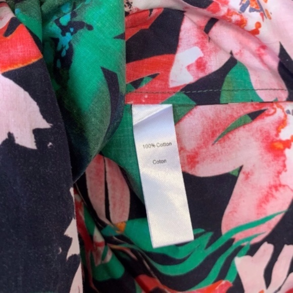 Marissa Webb  Garnet Lilly Print Leona Off Shoulder Top Small Cotton $298 Resort - Picture 10 of 11